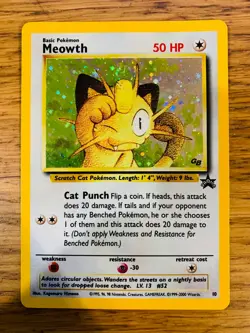 Meowth No.10 WOTC Black Star Promo Pokemon Card! FAST & FREE P&P! - Image 2