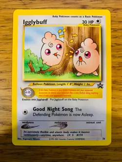 Igglybuff No.36 WOTC Black Star Promo Pokemon Card! FAST & FREE P&P! - Image 1