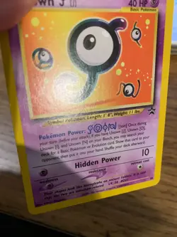 Unown J No.38 WOTC Black Star Promo Pokemon Card! FAST & FREE P&P! - Image 4