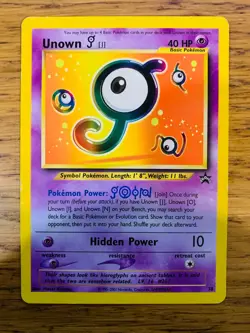 Unown J No.38 WOTC Black Star Promo Pokemon Card! FAST & FREE P&P! - Image 5