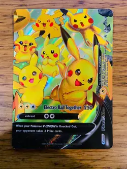NM! Pikachu V-Union SWSH142 Sword & Shield Black Star Promo Pokemon Card! - Image 1