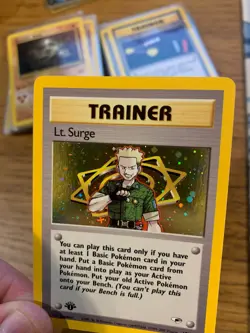 1st Edition Lt. Surge Trainer (17/132) Holo Gym Heroes Pokemon Card! FREE P&P! - Image 5