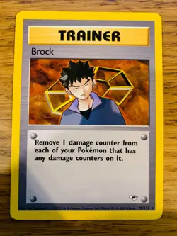 Brock Trainer (98/132) Rare Gym Heroes Set Pokemon Card! FREE P&P! - Image 4