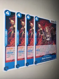 OP05-047 Basil Hawkins X4 Playset English One Piece Card Game TCG CCG - Image 2