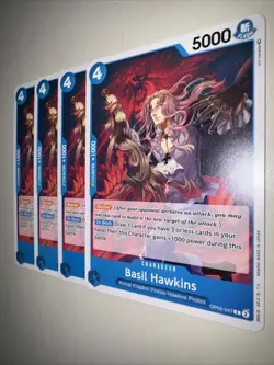 OP05-047 Basil Hawkins X4 Playset English One Piece Card Game TCG CCG - Image 3