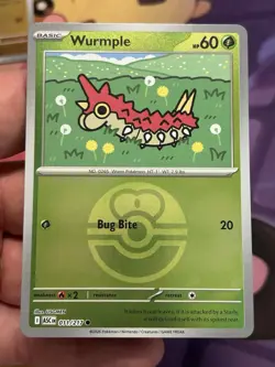 Pokemon Cards Wurmple 011/217 Reverse Love Ball Ascended Heroes Mint Card - Image 1