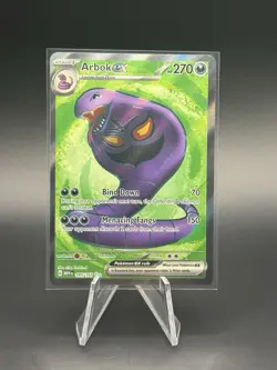 Pokemon TCG Arbok ex 185/165 Scarlet & Violet 151 Full Art Ultra Rare Holo Card - Image 1
