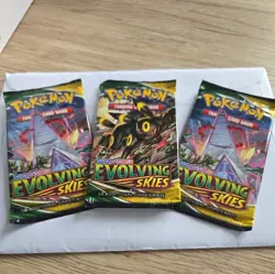 Pokemon TCG Evolving Skies Booster Packs X3 - Image 3