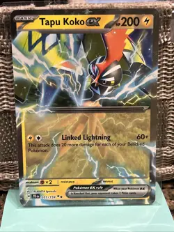 Pokemon TCG Tapu Koko EX 51/159 SV:09 Journey Together NM/M Condition - Image 1