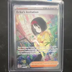 Pokemon Erika's Invitation 203/165 SV: Scarlet & Violet 151 SIR Full Art Holo - Image 1