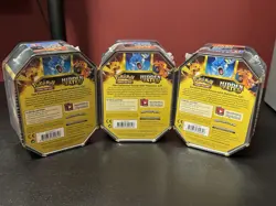 Set of 3 Pokemon TCG Hidden Fates Tins - Charizard, Gyarados, Raichu - SEALED - Image 2