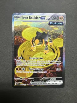2024 Pokemon Temporal Forces Iron Boulder ex Special Illustration Rare #207/162 - Image 1