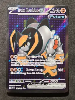 Pokemon Iron Boulder ex 192/162 SV05: Temporal Forces Holo Full Art (1E) - Image 1