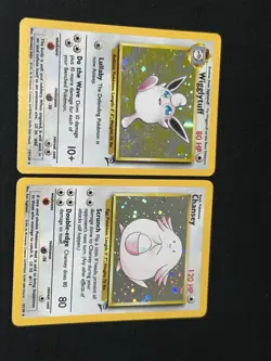 Pokemon TCG Base Set 2 Wigglytuff and Chansey Holo Rare lot - Image 1