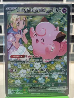 Pokemon Lillie's Clefairy EX Sv09 184/159 Special Art Rare Holo English - Image 1