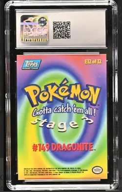 ✨1999 Dragonite E12 Rainbow Foil Pokemon Topps Movie CGC 9.5 POP 1 - Image 2