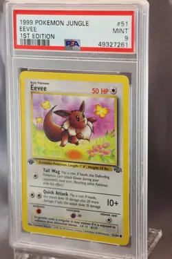 1999 Pokemon Eevee, 1st Edition Jungle #51/64, PSA 9 Mint - Image 2