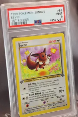 1999 Pokemon Eevee, 1st Edition Jungle #51/64, PSA 9 Mint - Image 3