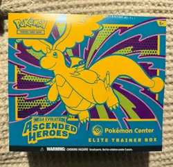 Pokemon TCG Mega Evolution Ascended Heroes ETB Pokemon Center Sealed And In Hand - Image 1