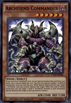 Yu-Gi-Oh! Archfiend Commander Super Rare CT11-EN006 - Image 1
