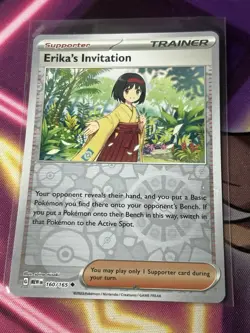 Erika's Invitation - 160/165 - Reverse Holo - 151 - Pokemon Card - NM/M - Image 1