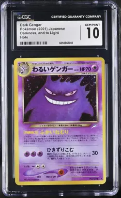 Pokemon CGC 10 GEM MINT 2001 Dark Gengar Japanese Neo Destiny Holo Card PSA - Image 1