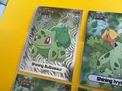 VENUSAUR — BULBASAUR (Foil) Evolution Pokemon KANTO ART Cards 1997 “SHINY” Set - Image 3