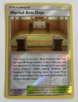 Martial Arts Dojo 179/214 Pokemon TCG SM Unbroken Bonds Reverse Holo LP - Image 1