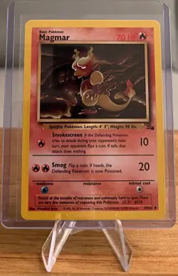 Magmar #126 Non-Holo Pokemon Card Near Mint 39/62 Uncommon Fossil Set 1999 - Image 1
