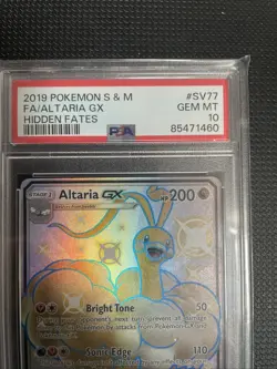 Pokemon TCG Altaria Hidden Fates Holo Card SV37/SV94 PSA 10 - Image 2