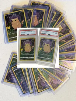 37 x Pikachu Celebrations 005/025 Holo Rare Pokemon TCG NM + 2 x PSA9 slabs - Image 1