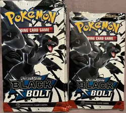 Pokemon Lot Of 10 Black Bolt Scarlet & Violet Booster Packs New & Sealed - Image 1