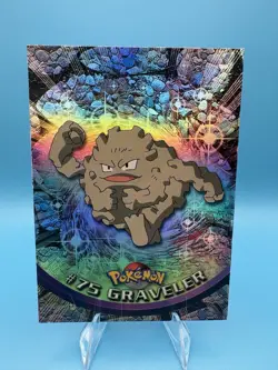 1999 Topps Pokemon Rainbow Foil #75 Graveler Holo Blue Logo 1st Edition - Image 1
