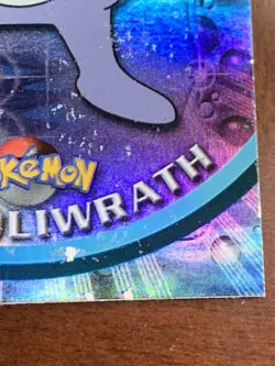 1999 Topps Pokemon TV #62 Poliwrath Rainbow Foil Blue Logo B - Image 2