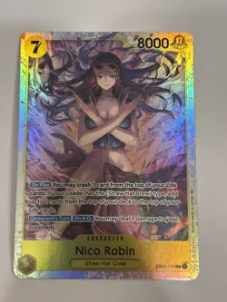Bandai Nico Robin EB03 SR Full Art Holo 8000 Power One Piece Card EB03-055 - Image 1