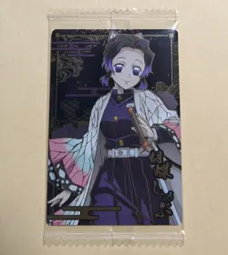 Demon Slayer wafer card Kocho Shinobu W8-19 R holo Japanese - Image 1