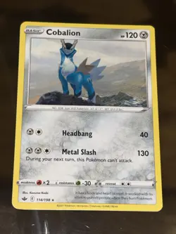 Cobalion 114/198 Rare Pokemon TCG Chilling Reign Buy 2 Get 1 Free - Image 1