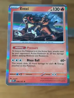 Entei - 030/197 - Holo Rare Obsidian Flames Pokemon Card Buy 2 Get 1 Free - Image 1