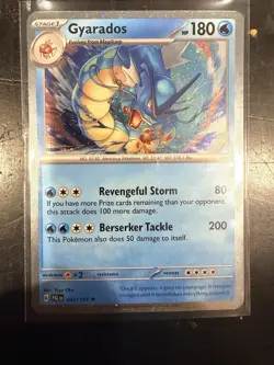 Pokemon Gyarados TCG Card 043/193 2023 S&V Paldea Evolved Cosmo Holo Rare - Image 1