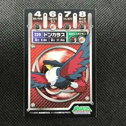 Honchkrow Pokemon Diamond&pearl sticker Card Japan Pocket Monster NINTENDO F/S - Image 1
