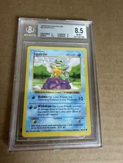 1999 Pokemon Shadowless Base Set Squirtle #63 BGS 8.5 - Image 4
