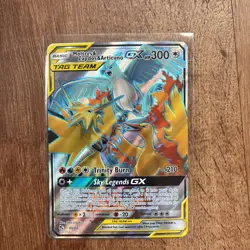 Moltres & Zapdos & Articuno GX 66/68 Pokemon Hidden Fates Ultra Rare Tag Team NM - Image 1