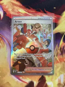 Pokemon TCG Arven 235/091 Special Illustration Rare Sir Paldean Fates NM - Image 1