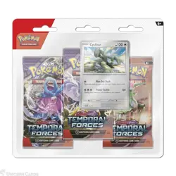 Pokemon TCG Scarlet & Violet Temporal Forces 3 Blister Pack Cyclizar NEW/SEALED - Image 1