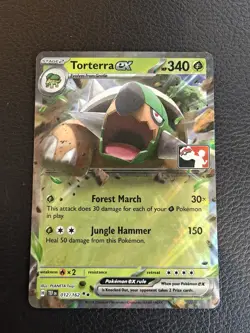 Pokemon TCG - Torterra ex 012/162 Play Stamped Prize Pack Series 5 Rare Holo - Image 1