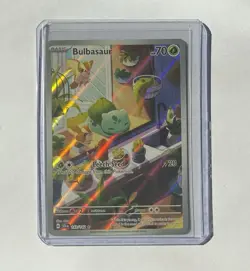Pokemon TCG Bulbasaur Stellar Crown Illustration Rare 143/142 - Image 1
