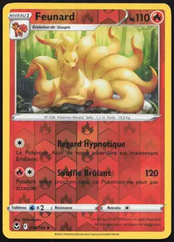 Carte Pokemon Feunard 018/195 Reverse Tempete Argentee Francais - Image 1