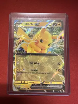 Pikachu ex 028/131 Prismatic Evolutions (PRE) NM Double Rare Pokemon TCG - Image 1