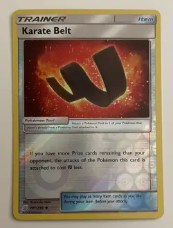 Karate Belt 201/236 Pokemon TCG SM Unified Minds Reverse Holo LP - Image 1