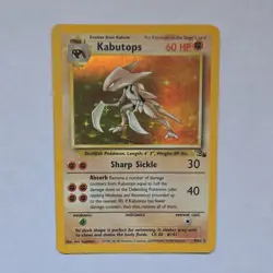Pokemon Kabutops Holo Rare 9/62 Fossil 60 HP Unlimited 1999 English TCG - Image 1
